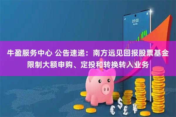 牛盈服务中心 公告速递：南方远见回报股票基金限制大额申购、定投和转换转入业务