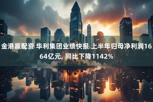 金港赢配资 华利集团业绩快报 上半年归母净利润1664亿元, 同比下降1142%