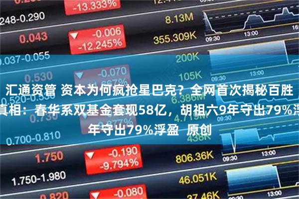 汇通资管 资本为何疯抢星巴克？全网首次揭秘百胜“单飞”真相：春华系双基金套现58亿，胡祖六9年守出79%浮盈  原创