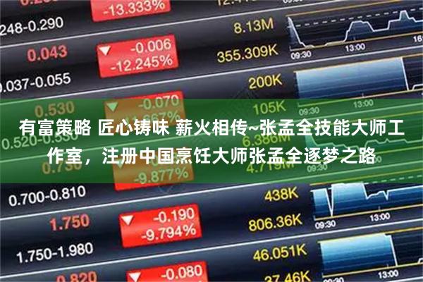 有富策略 匠心铸味 薪火相传~张孟全技能大师工作室，注册中国烹饪大师张孟全逐梦之路
